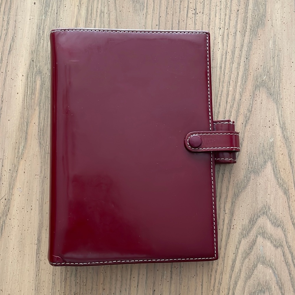 Deep Burgundy leather Filofax